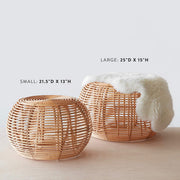NY - Java Rattan Ottomans