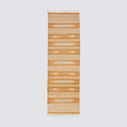 Mustard Yellow Runner Rug with Fringe