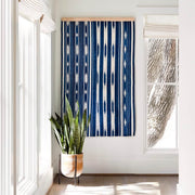 Large Blue Wall Hanging with Modern Planter