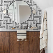 Cotton Striped Towels Hanging
