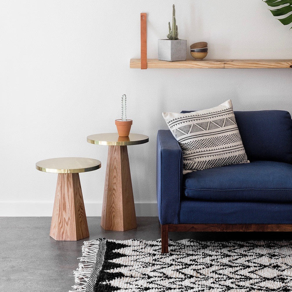 Moroccan Area Rug with Diamond Pattern in Black and White