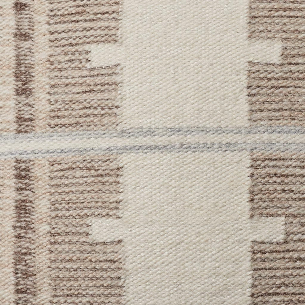 Detail of sand and ecru stitching, sand