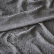 Close up of charcoal linen sheet,charcoal