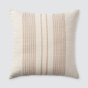 Cream and Tan Striped Cotton Pillow from The Citizenry