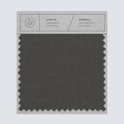 Swatch card of linen fabric in charcoal color,charcoal