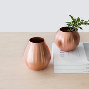 Duo of Modern Copper Bud Vases