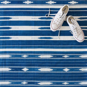 Closeup of Cotton Dhurrie Rug Pattern