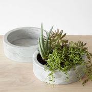 Puebla Marble Planter - Wide