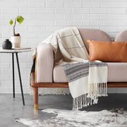 NY - Pampas Leather Lumbar Pillow