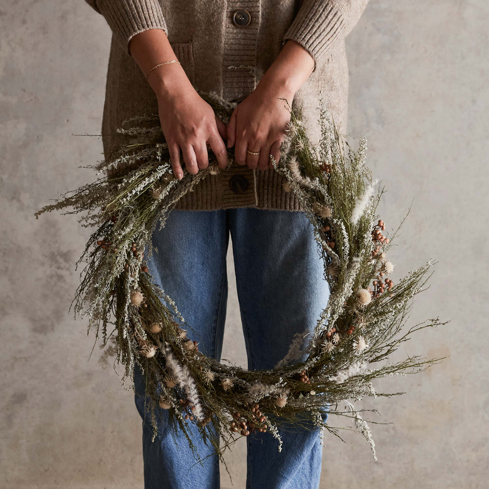 Dried Wildflower and Greenery Wreath