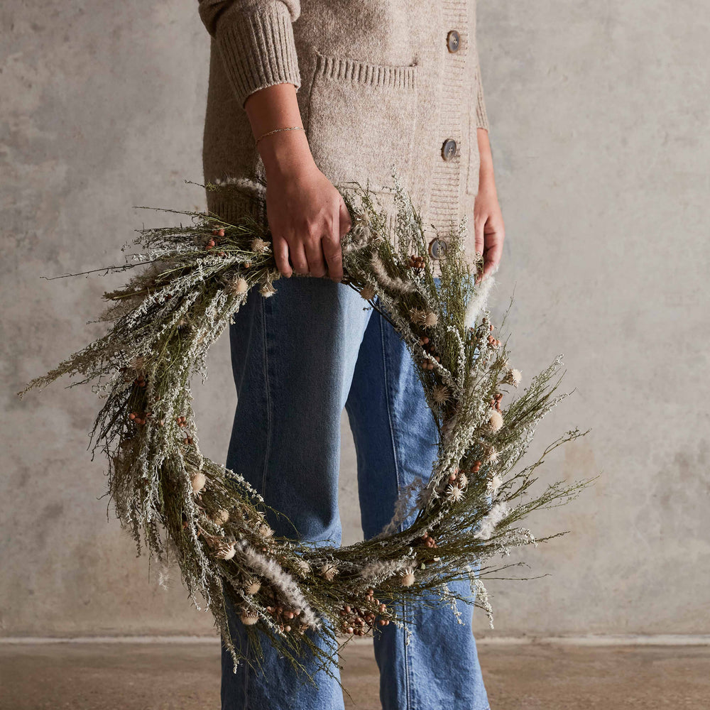 Dried Wildflower and Greenery Wreath