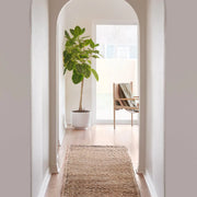 Jute runner in hallway, eta
