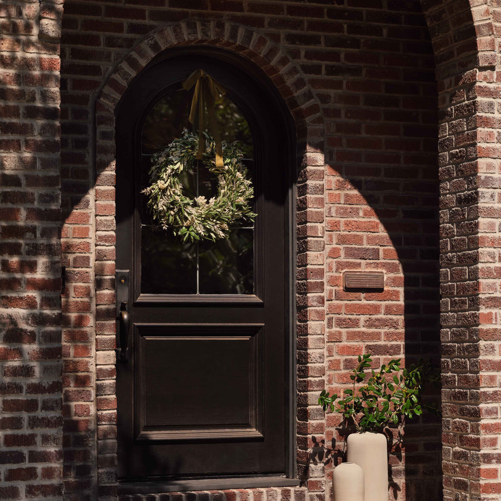 Fresh Olive and Dried Floral Wreath