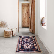 Kilim Rug in Modern Farmhouse with Woven Baskets