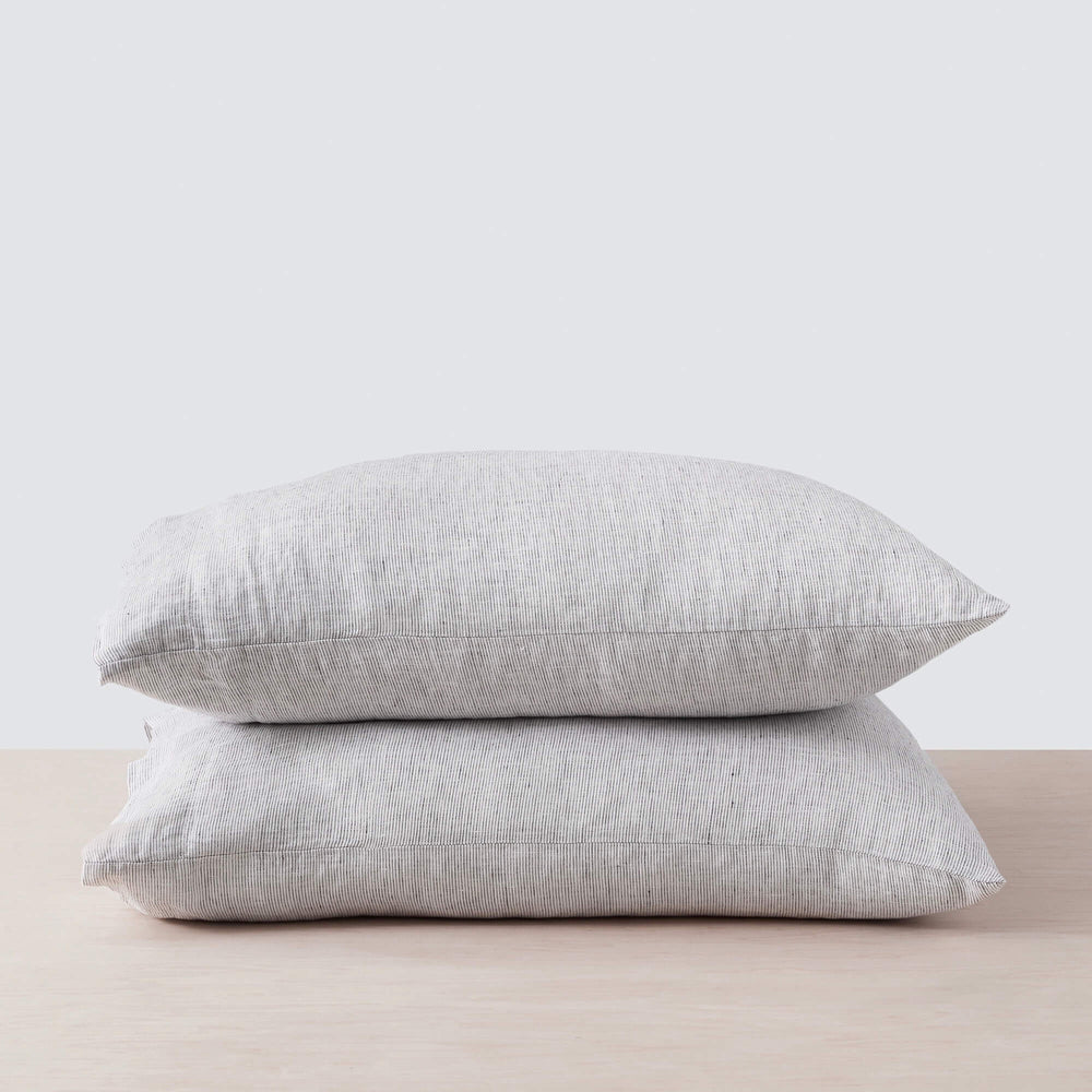 Striped Linen Pillowcase Set