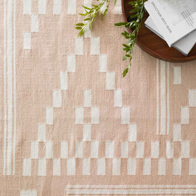 Detailed closeup of weave, rose