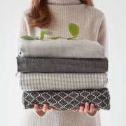Stack of Folded Alpaca Blankets