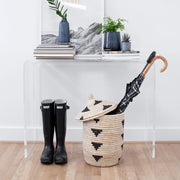 Woven Storage Basket with Lid