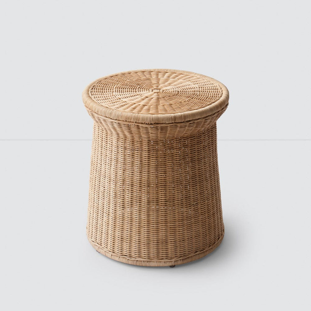 Ora wicker pedestal side table