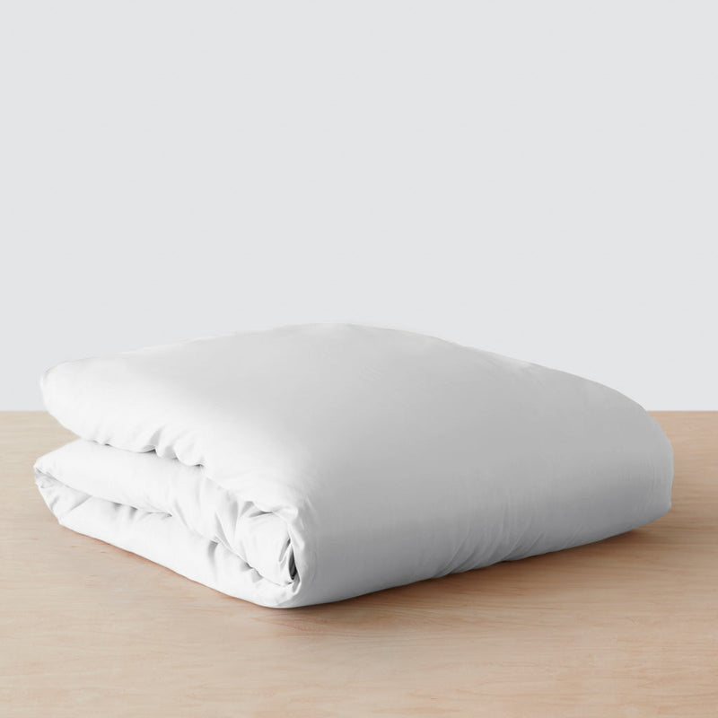 Organic cotton duvet folded, white