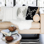 Throw Pillows Styled with Fur Blanket