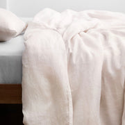 Blush Linen Duvet Cover at The Citizenry, blush