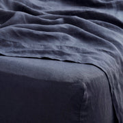 Detail of Slate Blue Sheet Set from The Citizenry, slate-blue