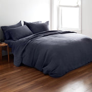 Stonewashed Linen Bed Set in Slate Blue, slate-blue