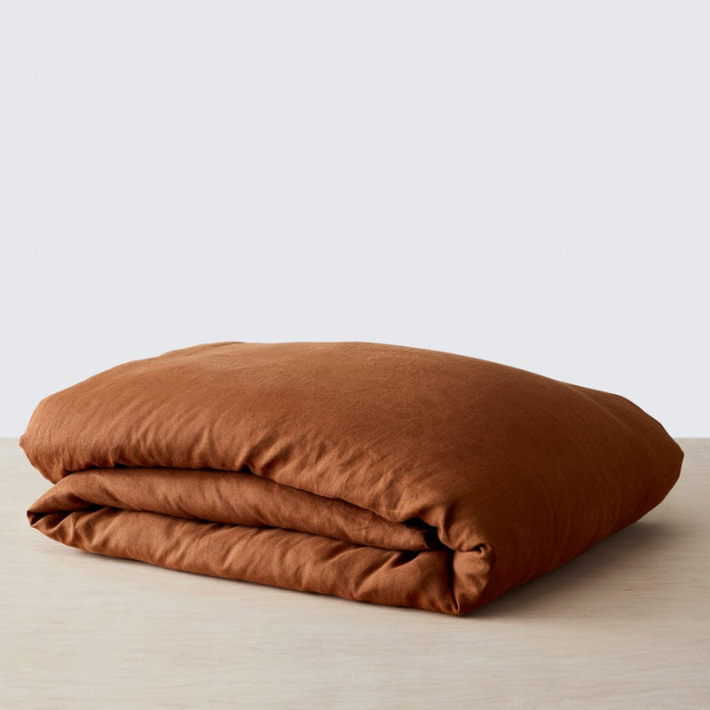 Sienna duvet cover folded, sienna-graphite-stripe