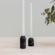 Puebla Marble Candle Holders - Set of 2