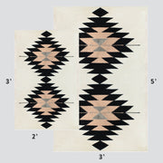 Blush and Grey Rug in Multiple Sizes