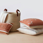 Handwoven pillow, rust