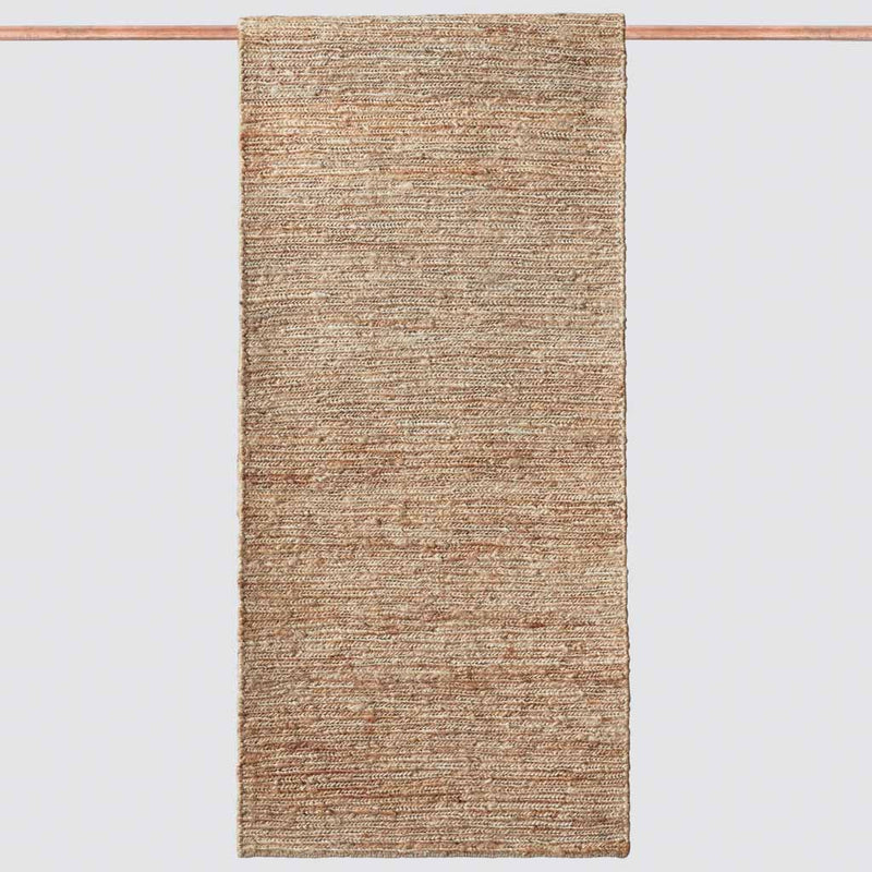 Natural jute woven rug, dark