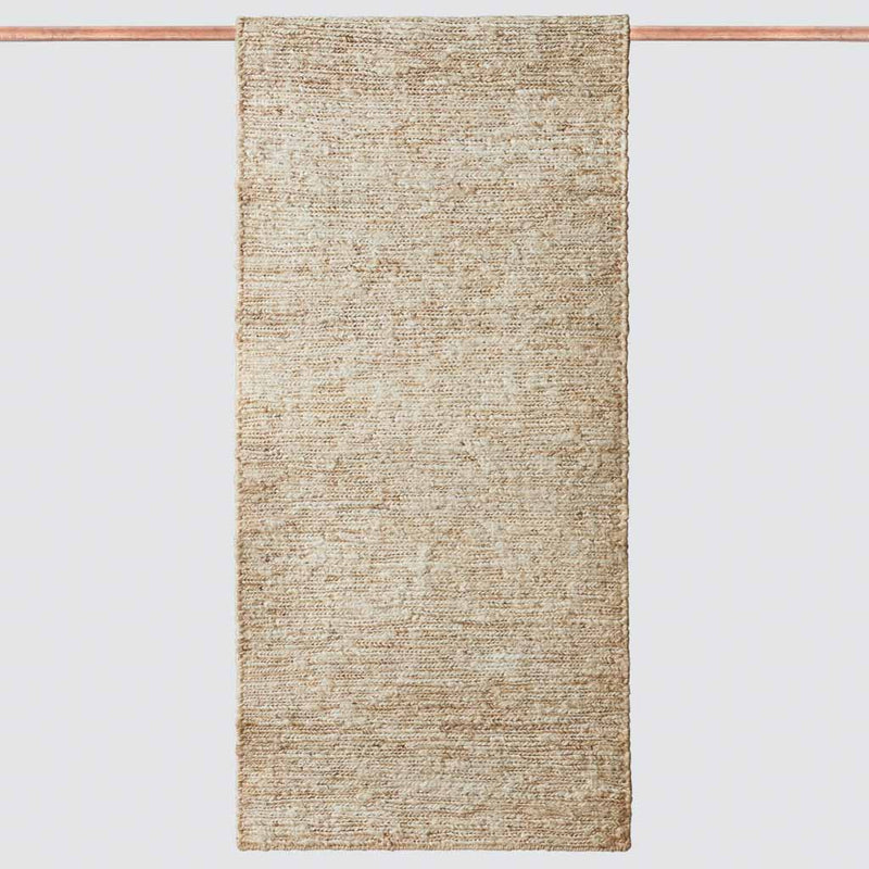 Natural jute woven runner, light