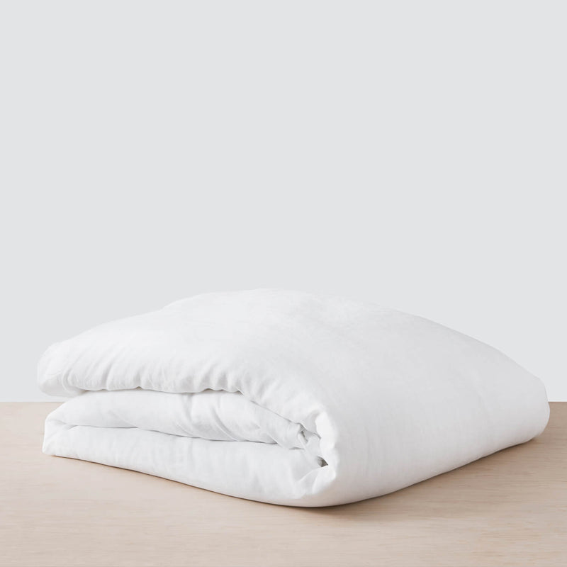 white linen duvet cover from Portugal, white