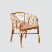 Angle of rattan lounge chair