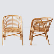Front and side of rattan chair