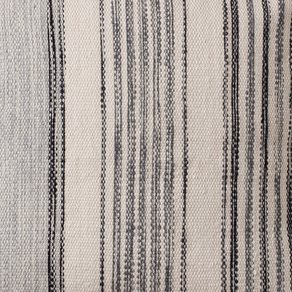 Textured Neutral Throw Pillow with Stripes