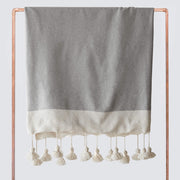 Oversized Cotton Blanket with Tassels