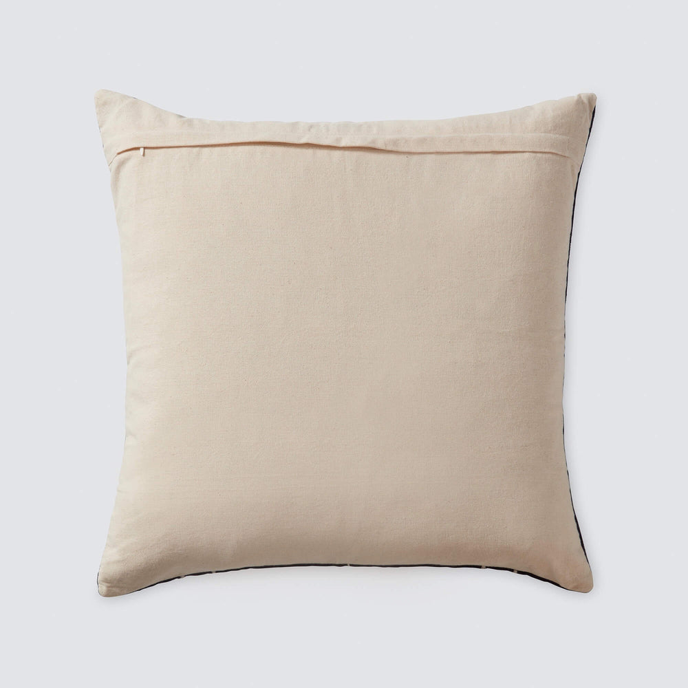 Back Closure of Kachari Indigo Pillow