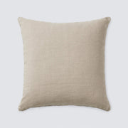 Solid Back of Leather Accent Pillow