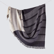 Striped Alpaca Blanket Draped Over String