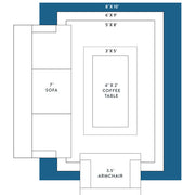 Sizing Diagram for Large Rugs from The Citizenry