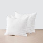 Stonewashed Linen Euro Shams, white