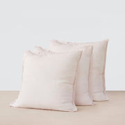 Stonewashed Linen Euro Shams, blush